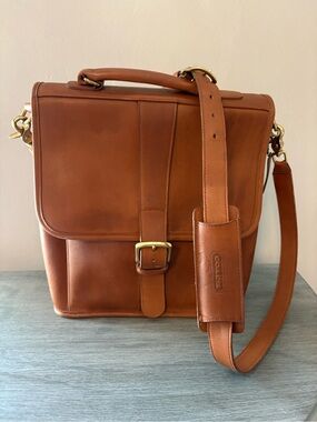 Coach Vintage Leather Emerson Bag with Brass Hardware